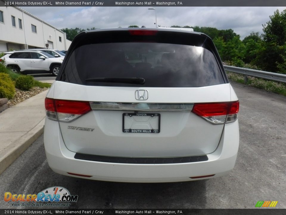 2014 Honda Odyssey EX-L White Diamond Pearl / Gray Photo #14