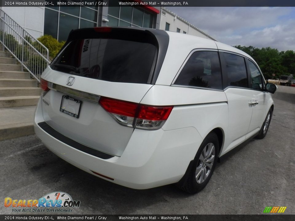 2014 Honda Odyssey EX-L White Diamond Pearl / Gray Photo #15