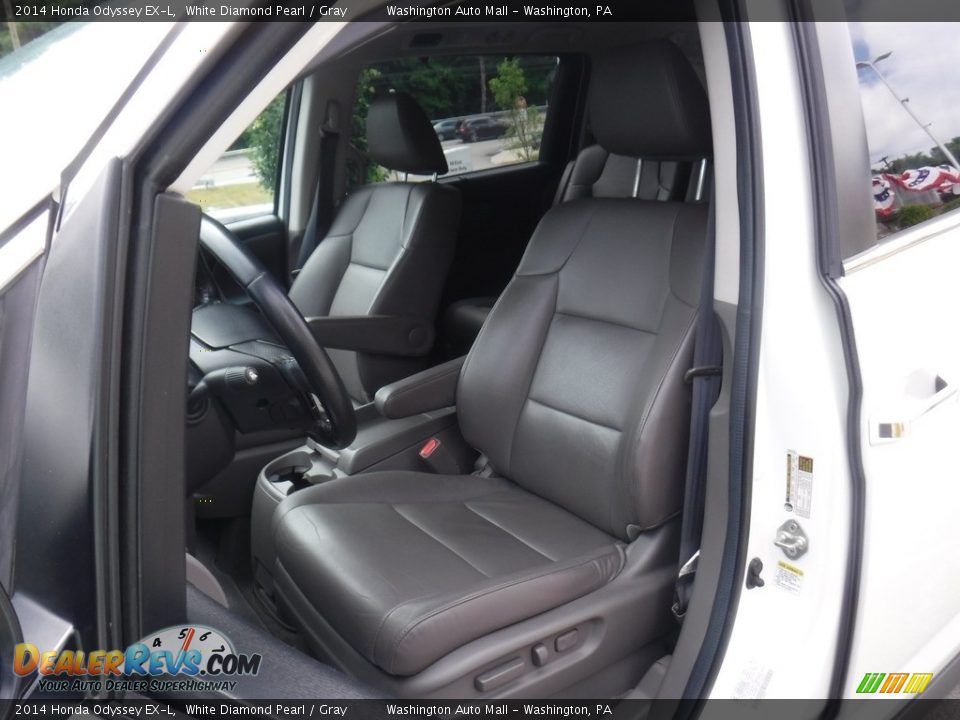 2014 Honda Odyssey EX-L White Diamond Pearl / Gray Photo #16
