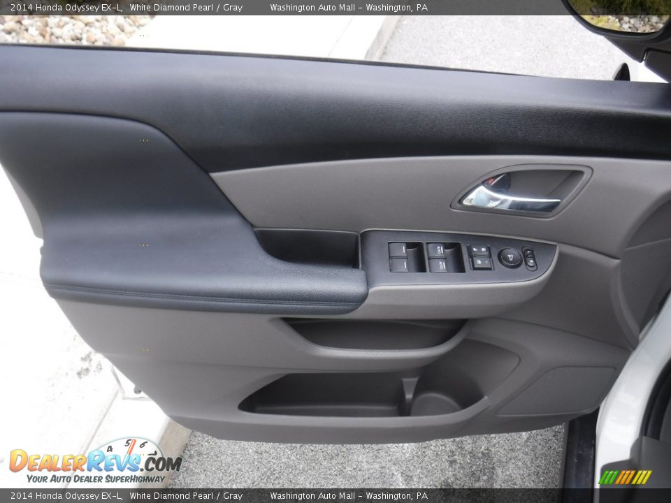 2014 Honda Odyssey EX-L White Diamond Pearl / Gray Photo #20