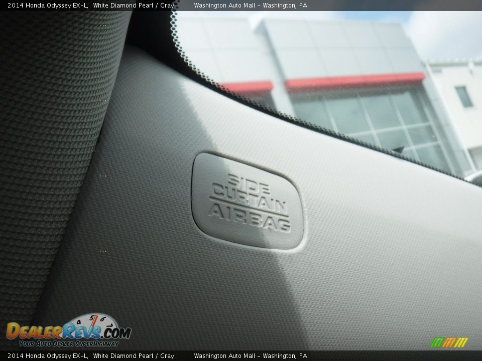 2014 Honda Odyssey EX-L White Diamond Pearl / Gray Photo #21