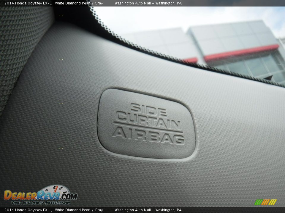 2014 Honda Odyssey EX-L White Diamond Pearl / Gray Photo #23