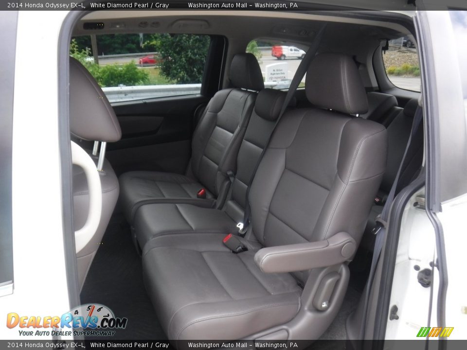 2014 Honda Odyssey EX-L White Diamond Pearl / Gray Photo #24
