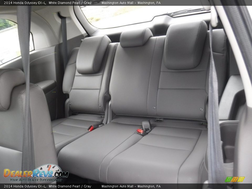 2014 Honda Odyssey EX-L White Diamond Pearl / Gray Photo #26
