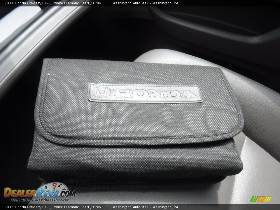 2014 Honda Odyssey EX-L White Diamond Pearl / Gray Photo #29