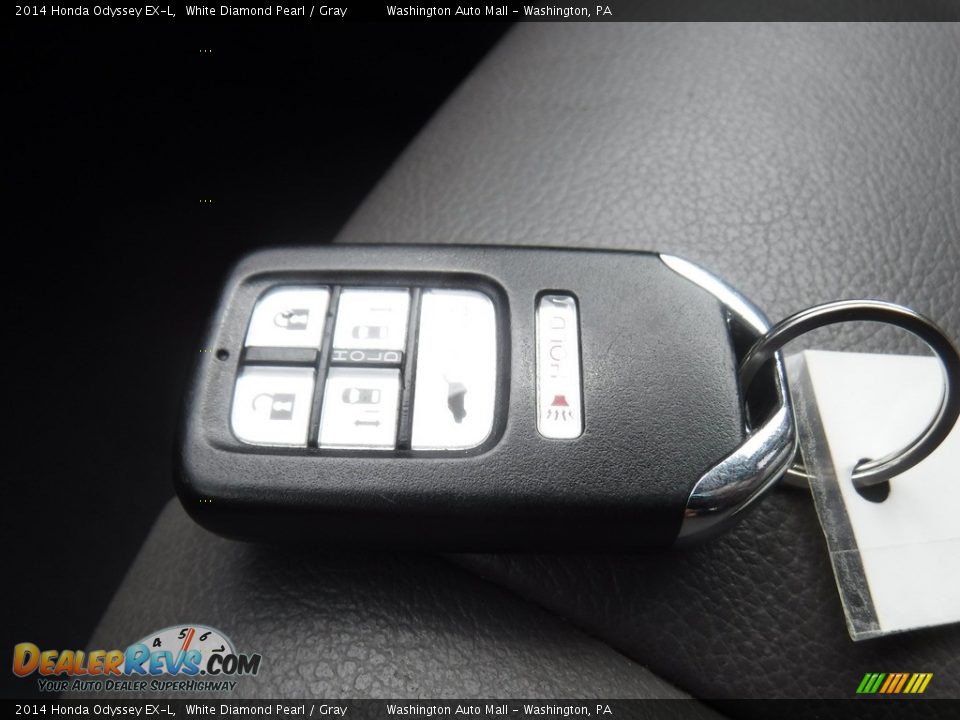 2014 Honda Odyssey EX-L White Diamond Pearl / Gray Photo #30