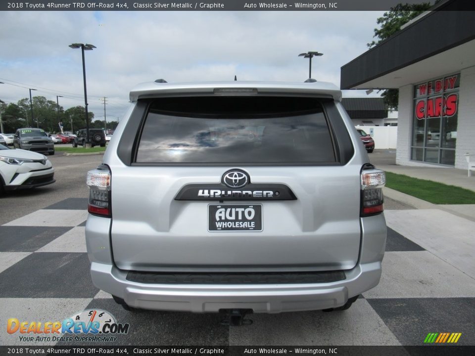 2018 Toyota 4Runner TRD Off-Road 4x4 Classic Silver Metallic / Graphite Photo #4