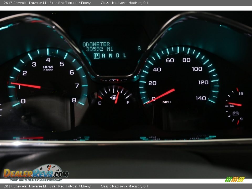 2017 Chevrolet Traverse LT Siren Red Tintcoat / Ebony Photo #8