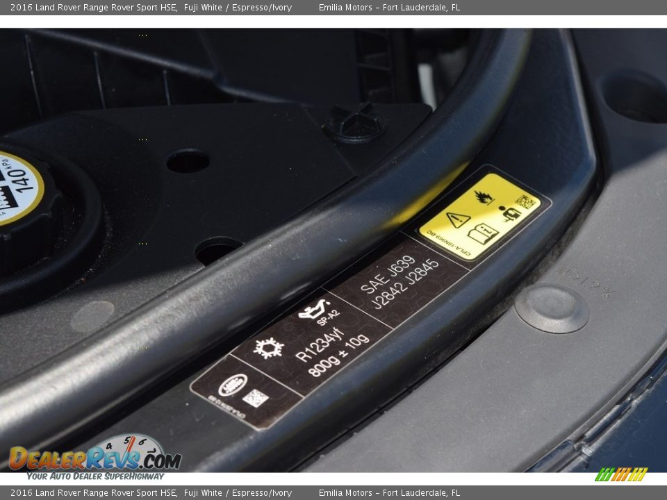 2016 Land Rover Range Rover Sport HSE Fuji White / Espresso/Ivory Photo #50