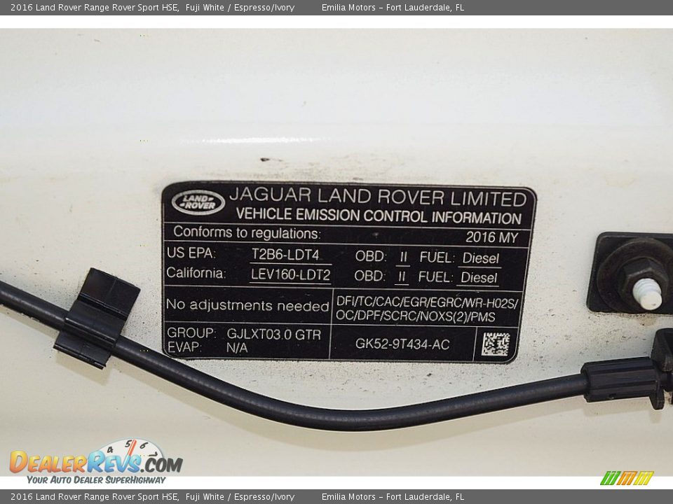 2016 Land Rover Range Rover Sport HSE Fuji White / Espresso/Ivory Photo #51