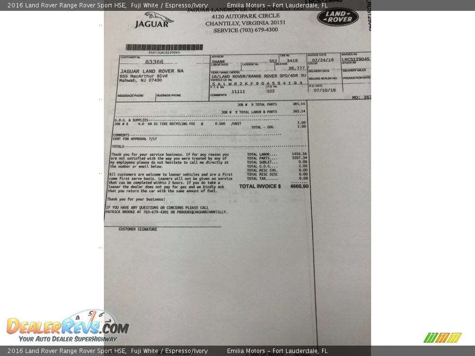 2016 Land Rover Range Rover Sport HSE Fuji White / Espresso/Ivory Photo #58