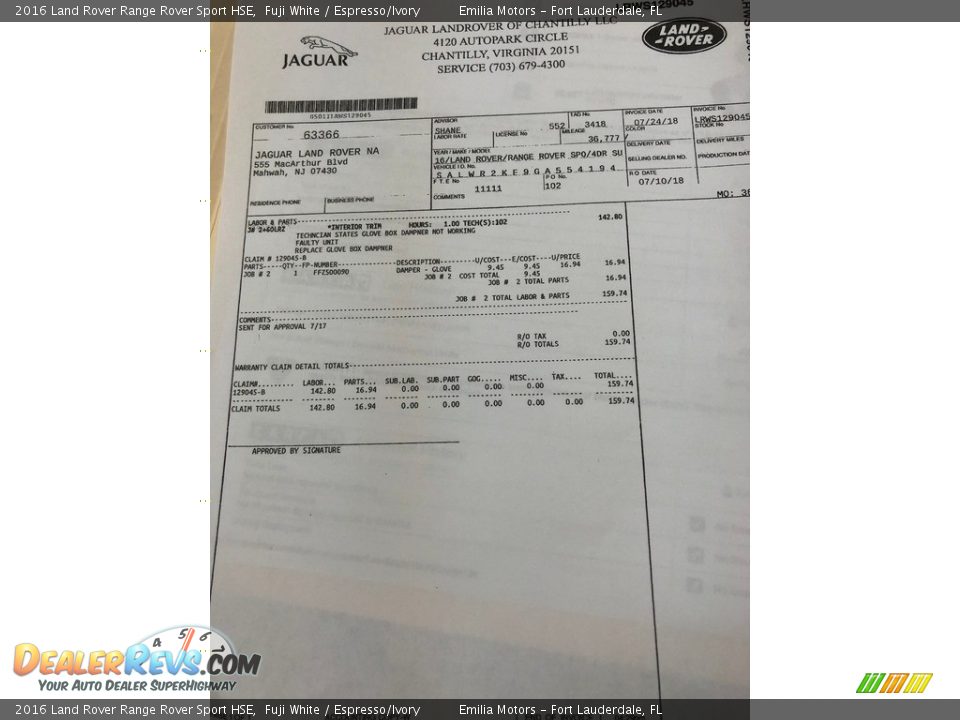 2016 Land Rover Range Rover Sport HSE Fuji White / Espresso/Ivory Photo #59