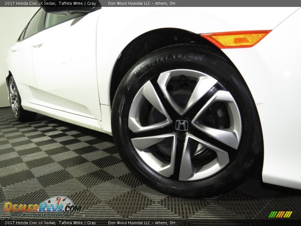 2017 Honda Civic LX Sedan Taffeta White / Gray Photo #3