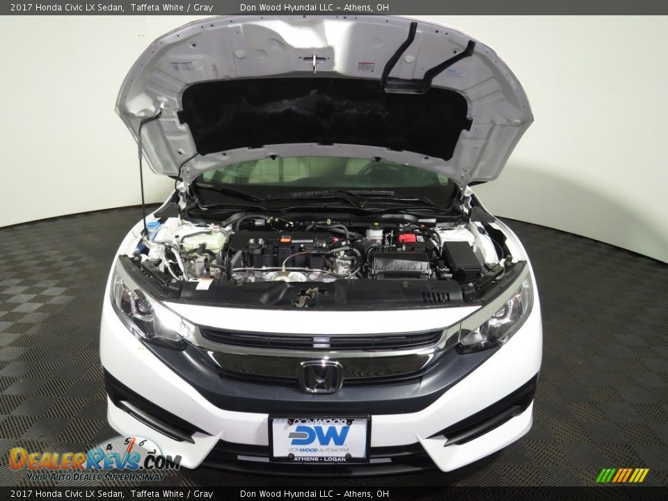2017 Honda Civic LX Sedan Taffeta White / Gray Photo #5