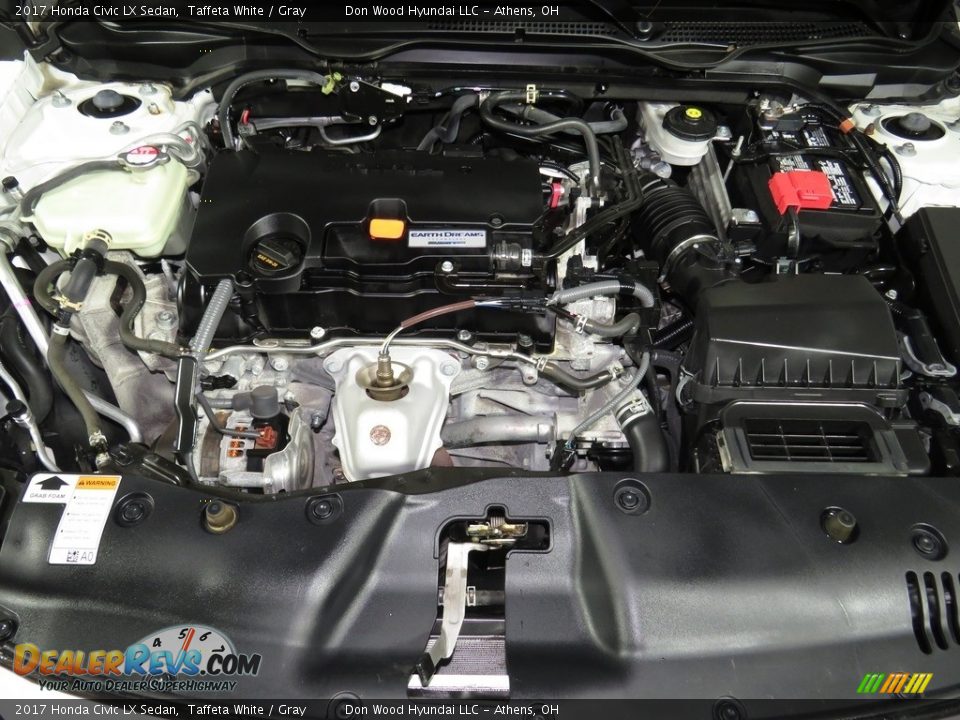 2017 Honda Civic LX Sedan Taffeta White / Gray Photo #6