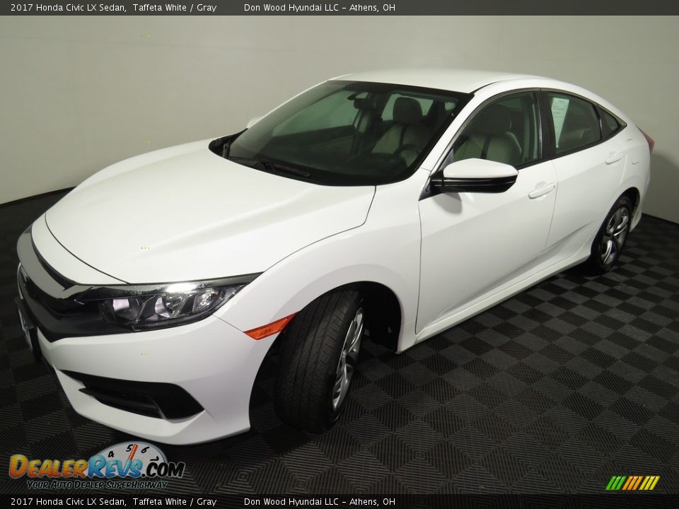 2017 Honda Civic LX Sedan Taffeta White / Gray Photo #7