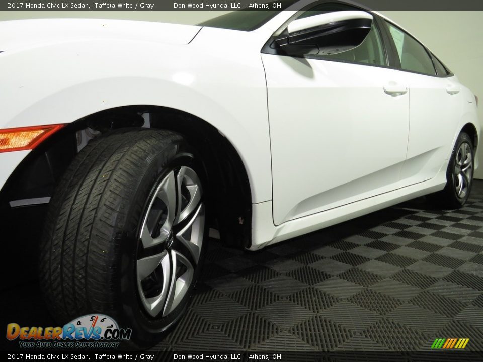 2017 Honda Civic LX Sedan Taffeta White / Gray Photo #8