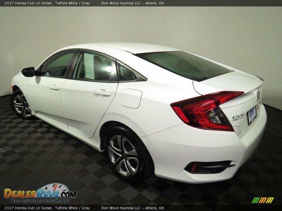 2017 Honda Civic LX Sedan Taffeta White / Gray Photo #9