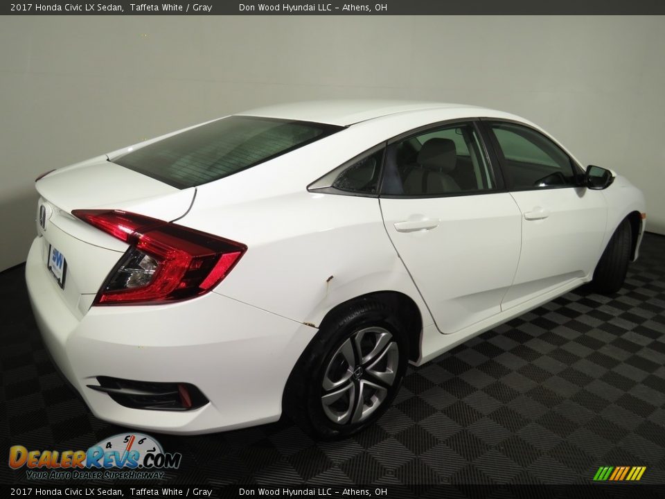 2017 Honda Civic LX Sedan Taffeta White / Gray Photo #14