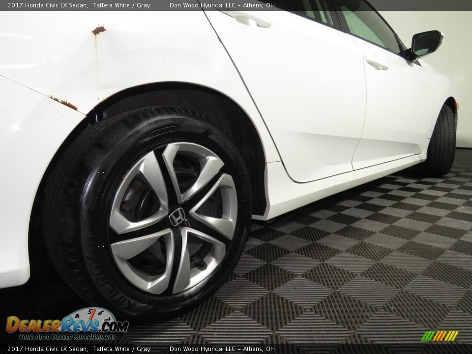 2017 Honda Civic LX Sedan Taffeta White / Gray Photo #15