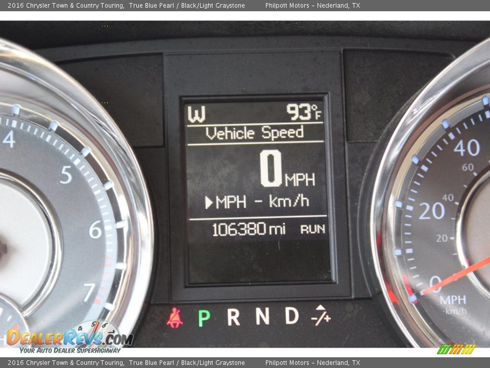 2016 Chrysler Town & Country Touring True Blue Pearl / Black/Light Graystone Photo #19