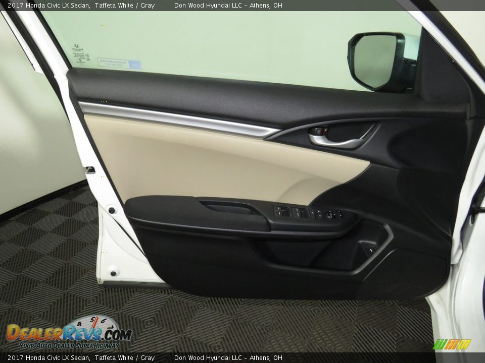 2017 Honda Civic LX Sedan Taffeta White / Gray Photo #16