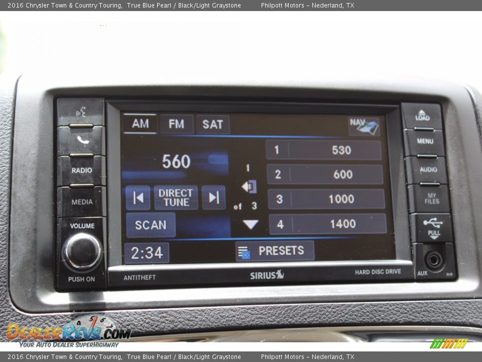 2016 Chrysler Town & Country Touring True Blue Pearl / Black/Light Graystone Photo #20