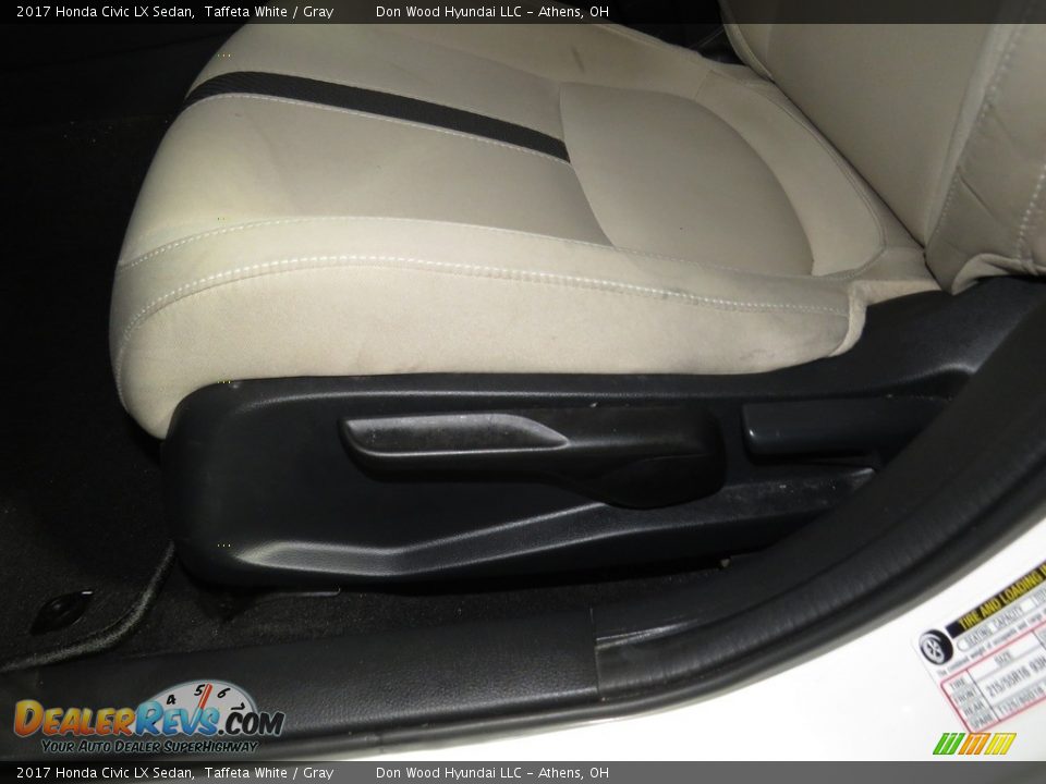 2017 Honda Civic LX Sedan Taffeta White / Gray Photo #17