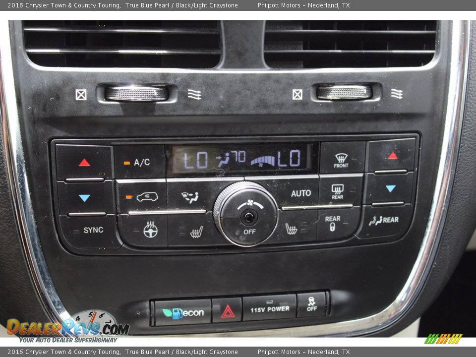 2016 Chrysler Town & Country Touring True Blue Pearl / Black/Light Graystone Photo #21