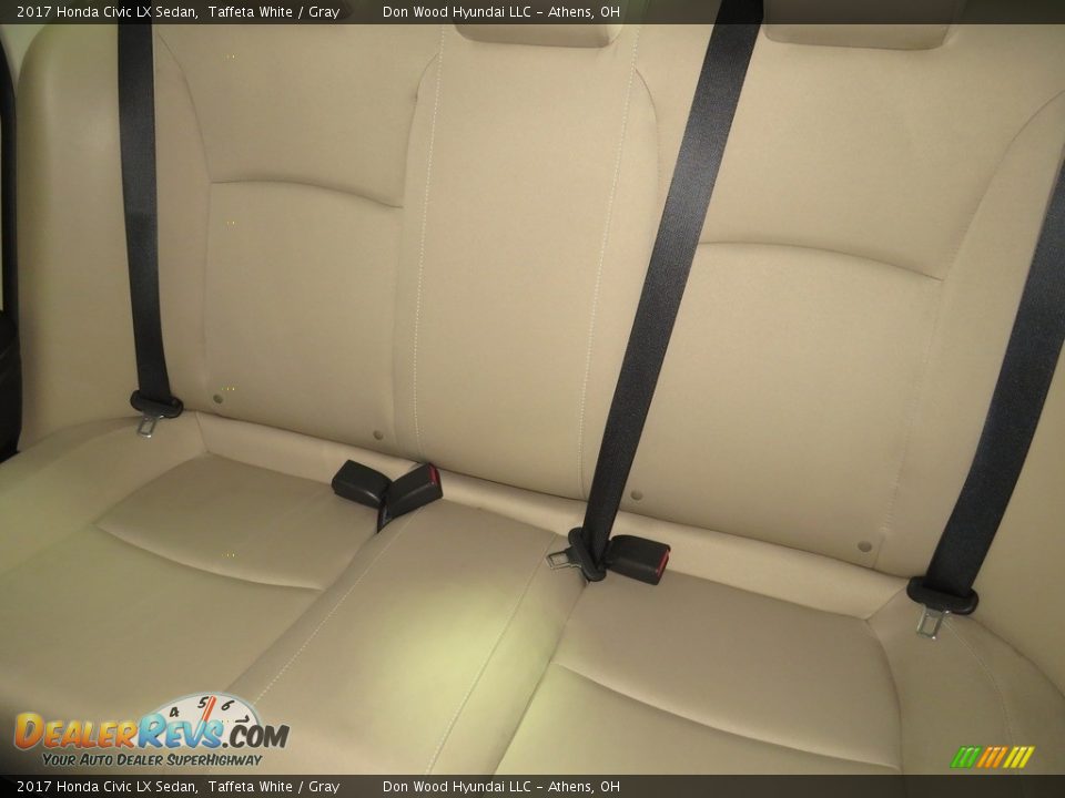 2017 Honda Civic LX Sedan Taffeta White / Gray Photo #19