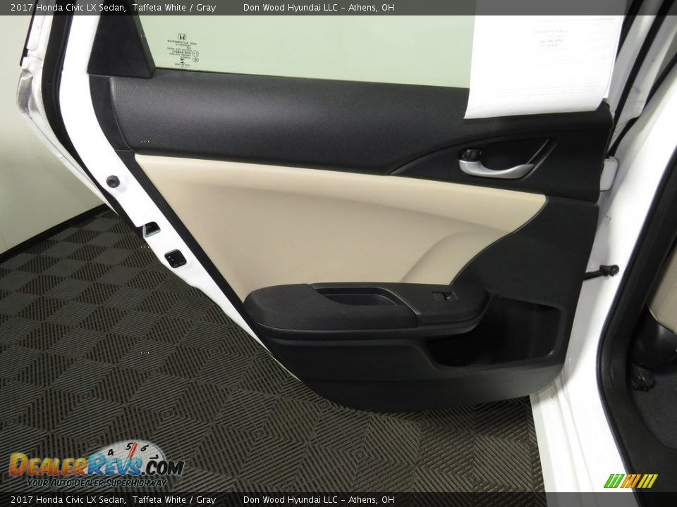 2017 Honda Civic LX Sedan Taffeta White / Gray Photo #20