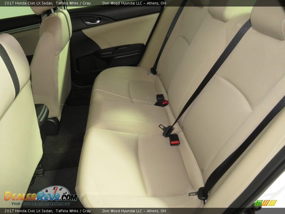 2017 Honda Civic LX Sedan Taffeta White / Gray Photo #21