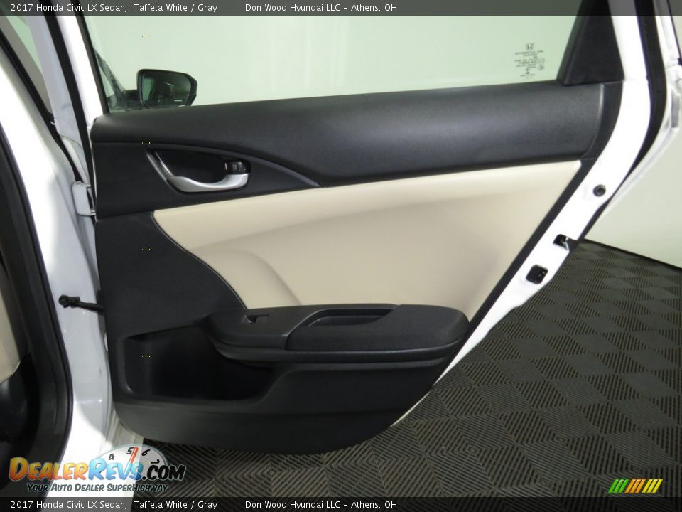 2017 Honda Civic LX Sedan Taffeta White / Gray Photo #22