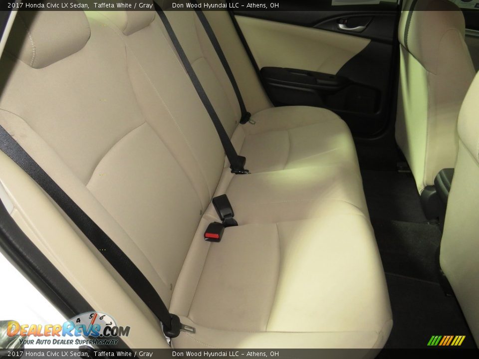 2017 Honda Civic LX Sedan Taffeta White / Gray Photo #23