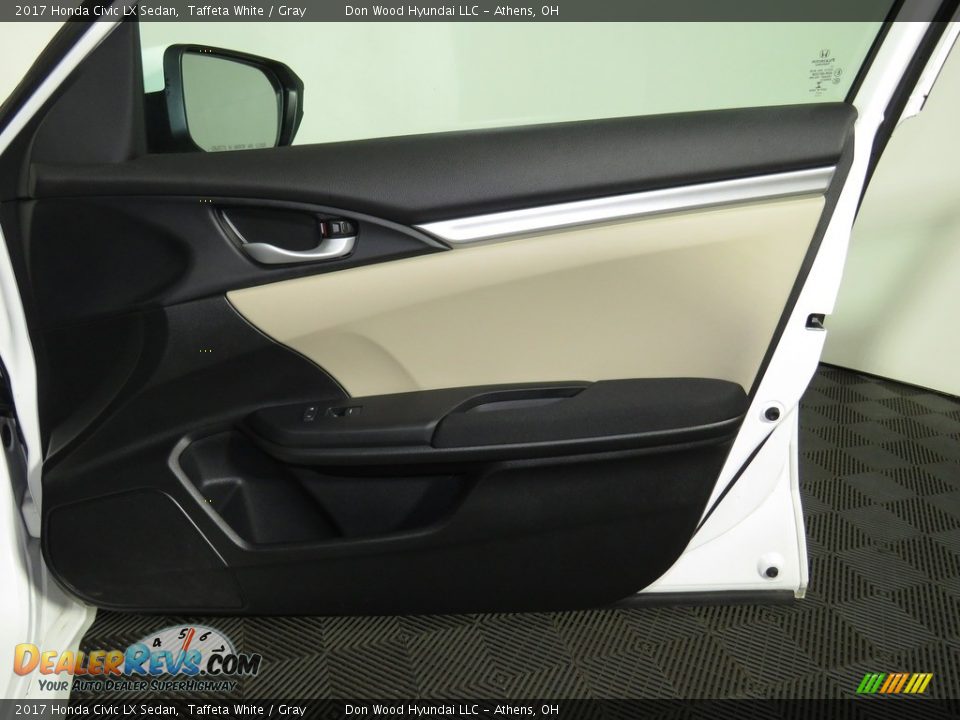 2017 Honda Civic LX Sedan Taffeta White / Gray Photo #24