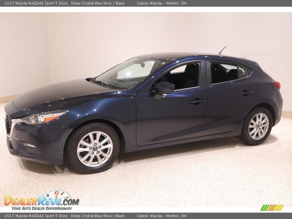 2017 Mazda MAZDA3 Sport 5 Door Deep Crystal Blue Mica / Black Photo #3