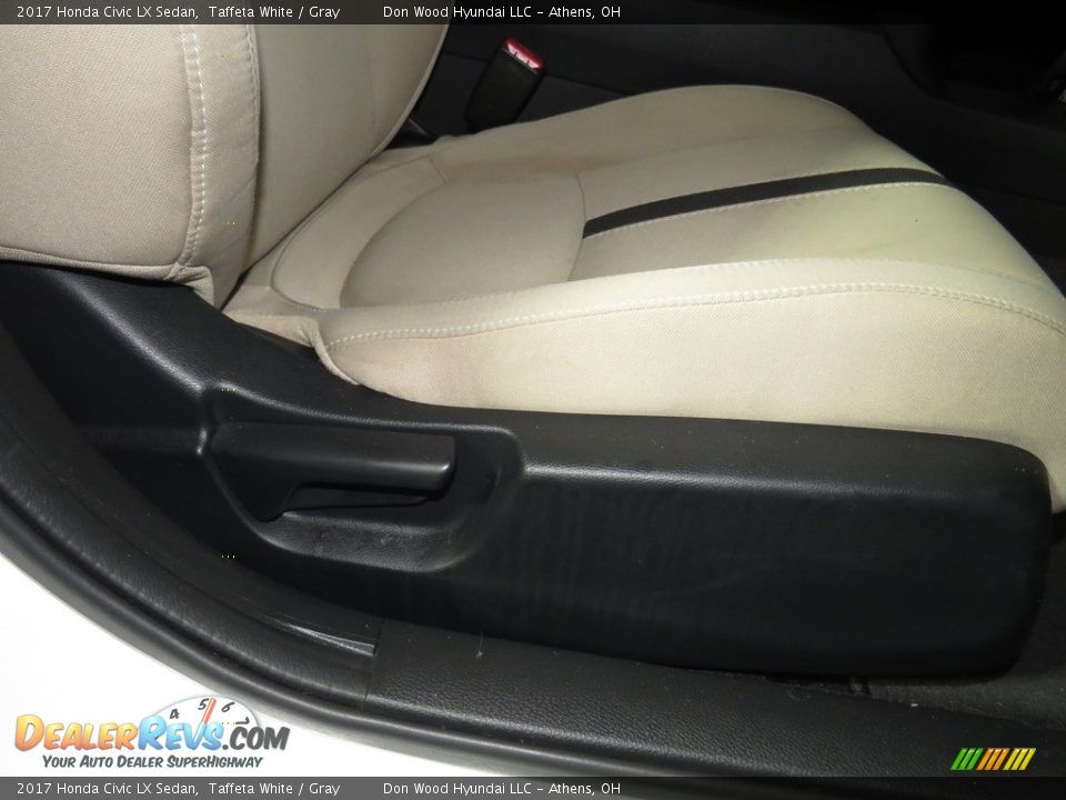 2017 Honda Civic LX Sedan Taffeta White / Gray Photo #25
