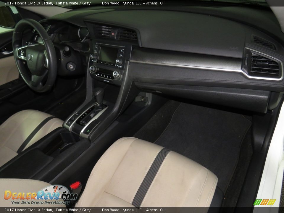 2017 Honda Civic LX Sedan Taffeta White / Gray Photo #26
