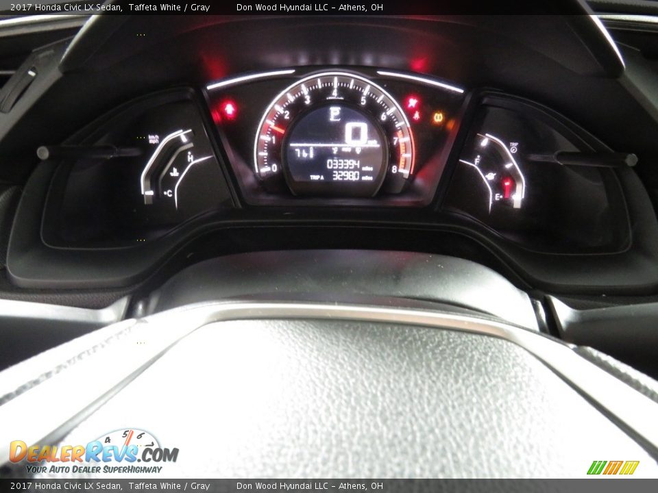 2017 Honda Civic LX Sedan Taffeta White / Gray Photo #27