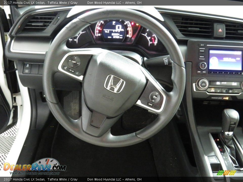 2017 Honda Civic LX Sedan Taffeta White / Gray Photo #29