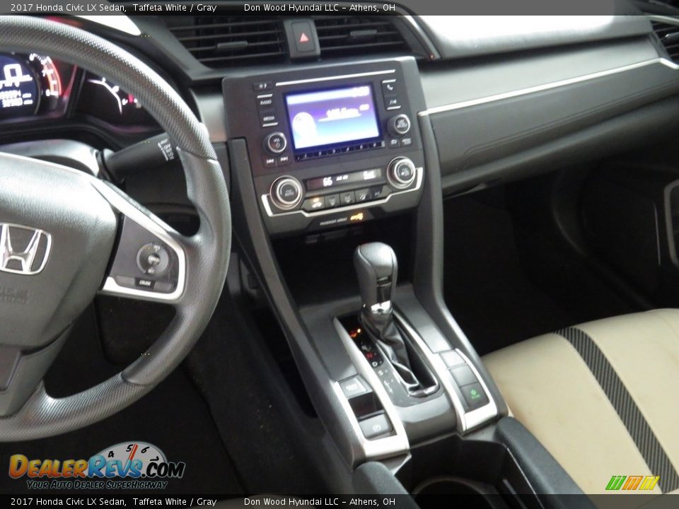 2017 Honda Civic LX Sedan Taffeta White / Gray Photo #30