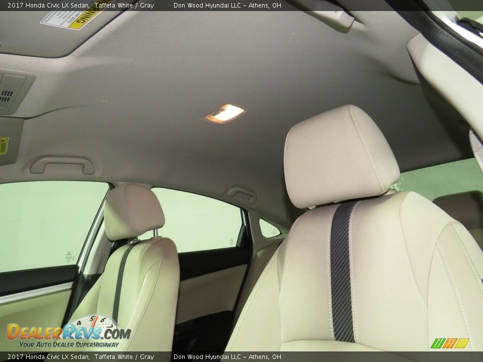 2017 Honda Civic LX Sedan Taffeta White / Gray Photo #31