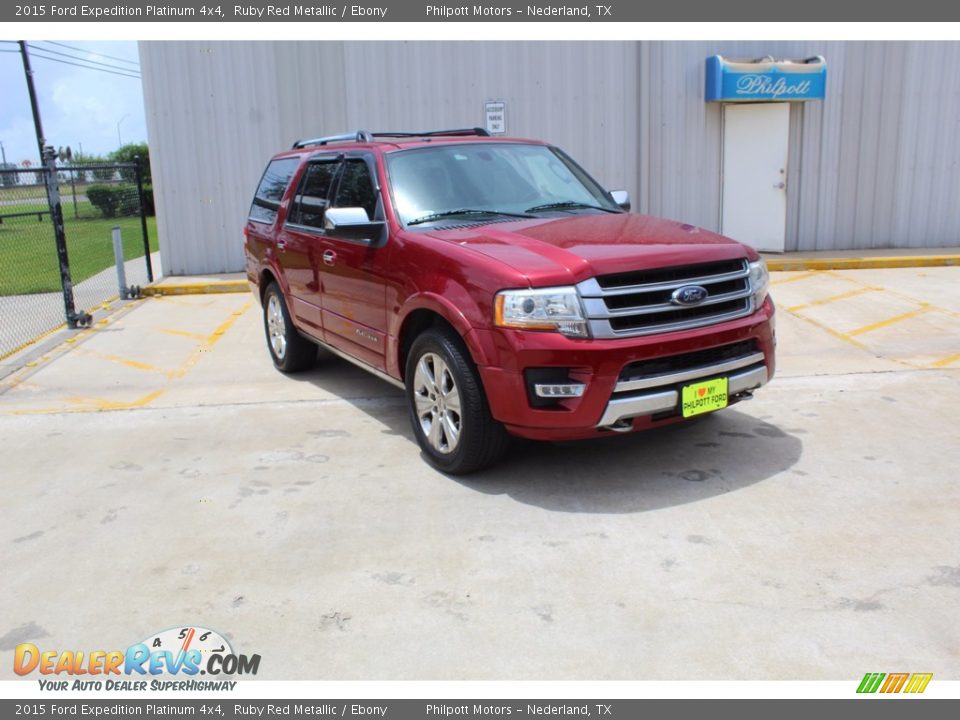 2015 Ford Expedition Platinum 4x4 Ruby Red Metallic / Ebony Photo #2