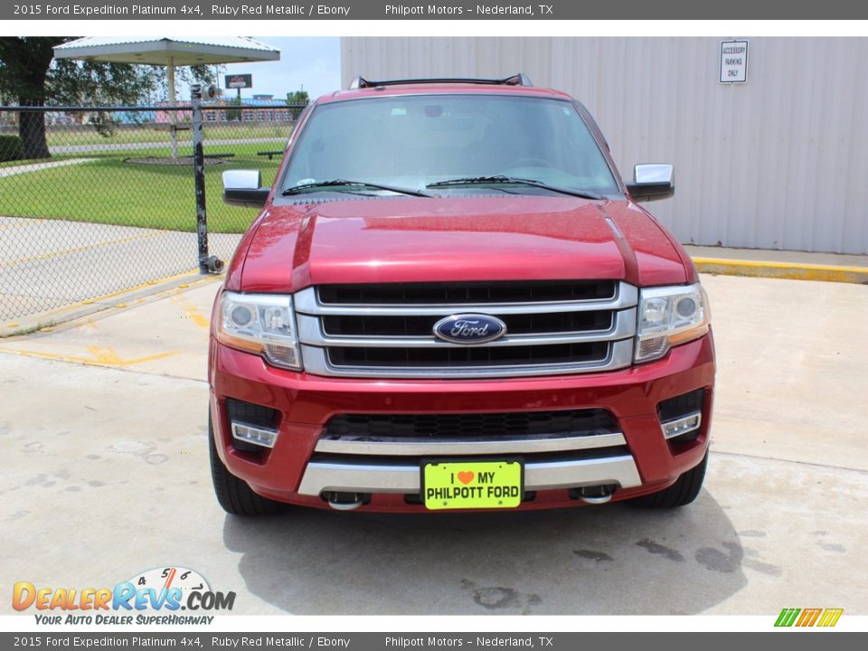 2015 Ford Expedition Platinum 4x4 Ruby Red Metallic / Ebony Photo #3