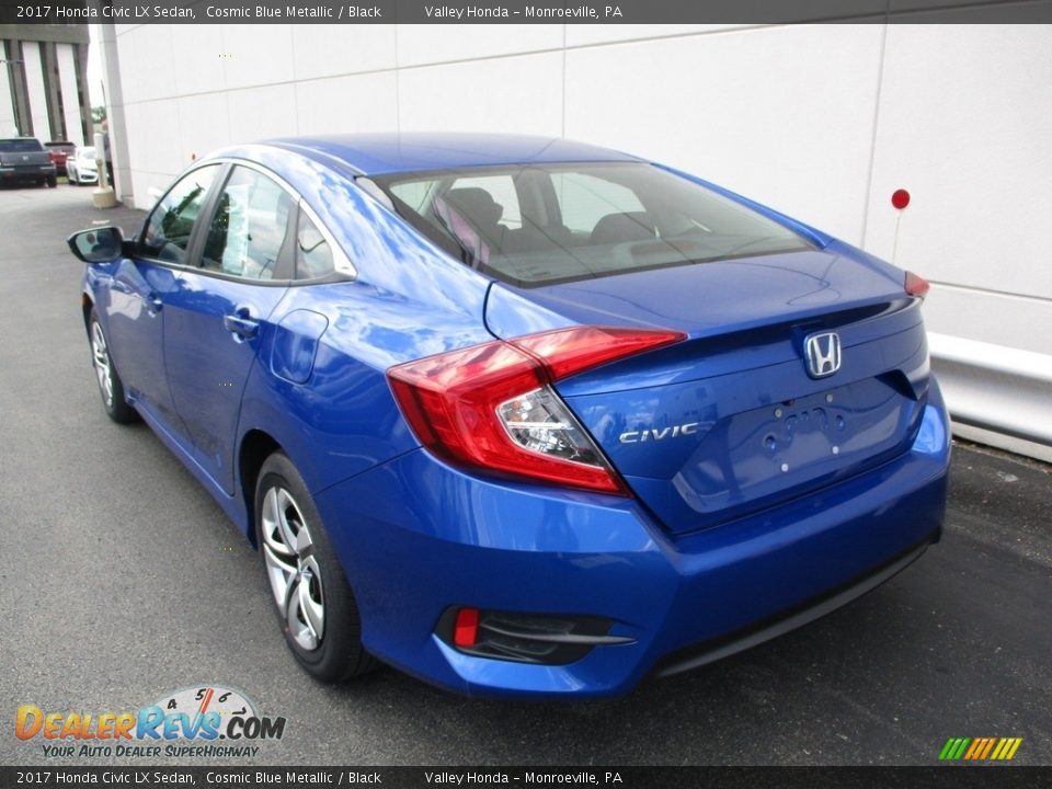 2017 Honda Civic LX Sedan Cosmic Blue Metallic / Black Photo #3