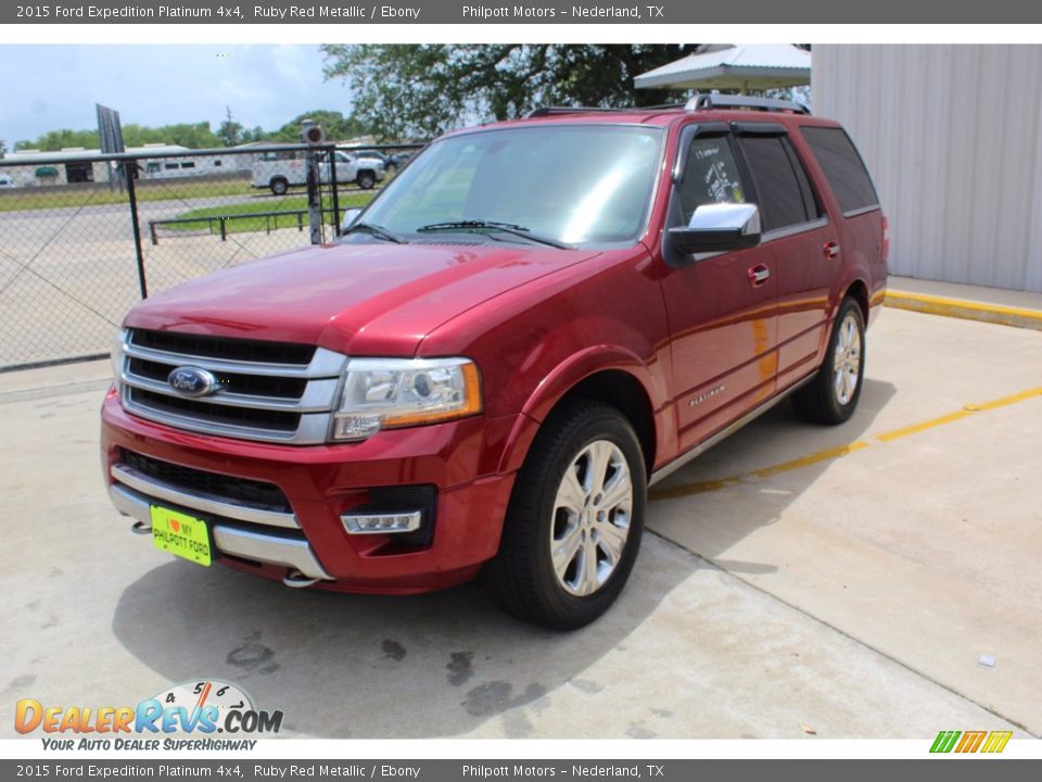 2015 Ford Expedition Platinum 4x4 Ruby Red Metallic / Ebony Photo #4