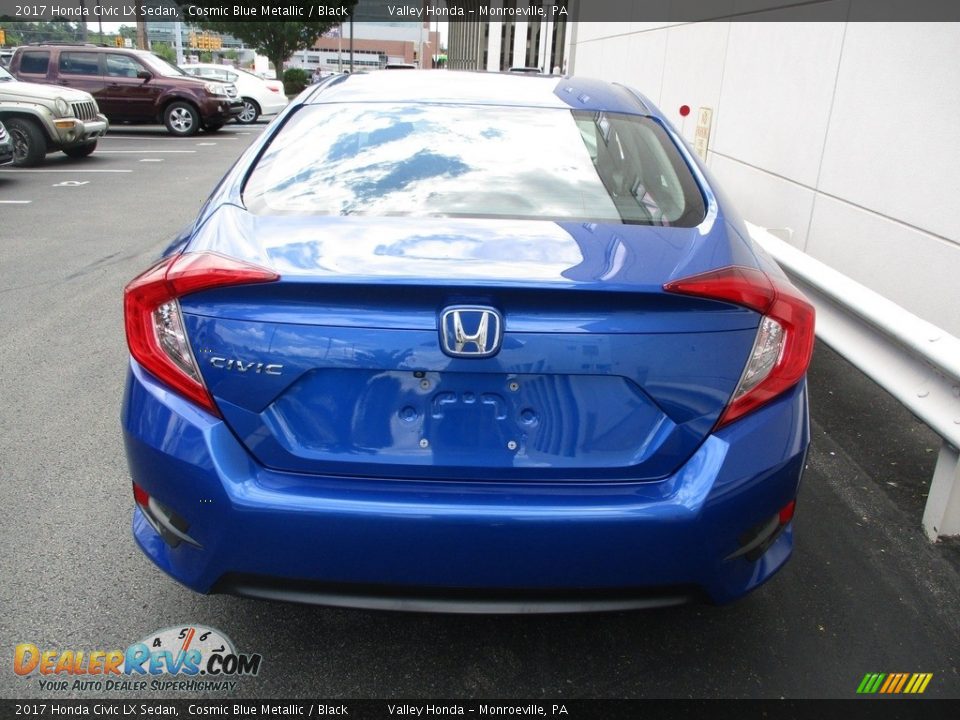 2017 Honda Civic LX Sedan Cosmic Blue Metallic / Black Photo #4