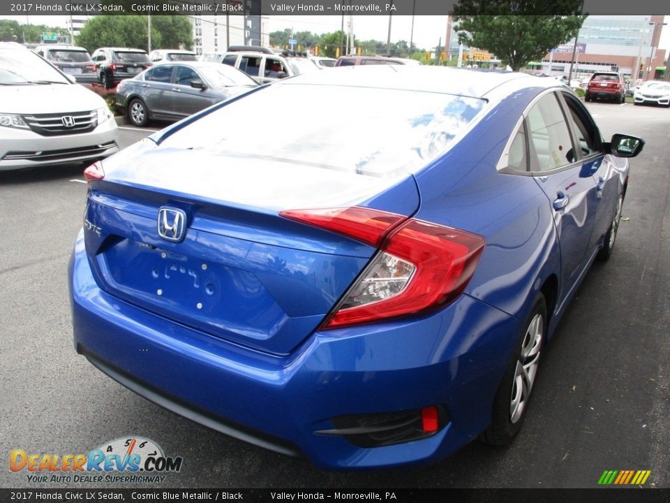2017 Honda Civic LX Sedan Cosmic Blue Metallic / Black Photo #5