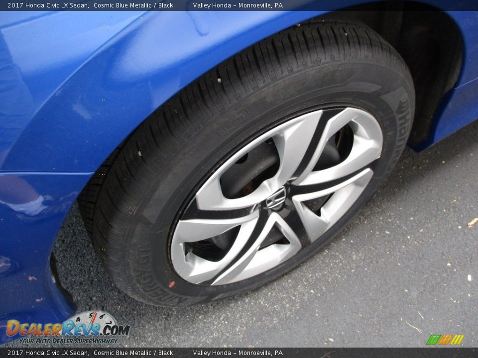 2017 Honda Civic LX Sedan Cosmic Blue Metallic / Black Photo #6