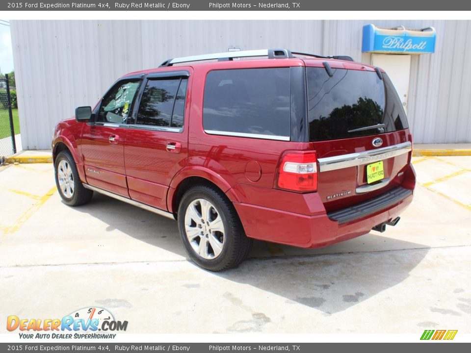 2015 Ford Expedition Platinum 4x4 Ruby Red Metallic / Ebony Photo #8